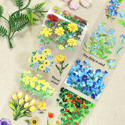 Spring Blossoms PET Tape featuring spring designs for journaling, scrapbooking and collage