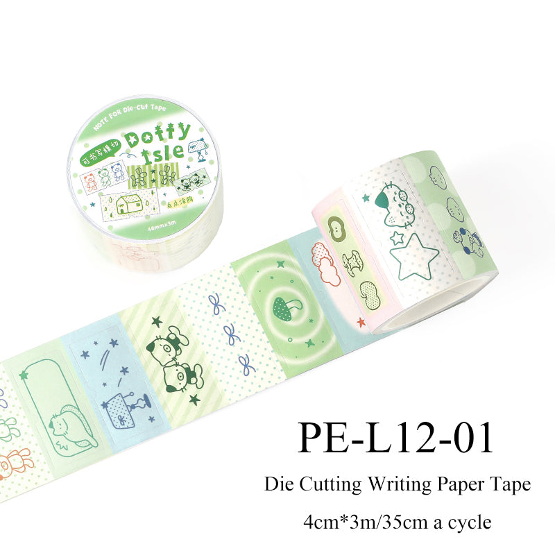Graffiti Dot Series Die Cutting Writing Paper Tape