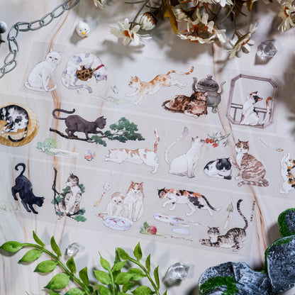5cm*77cm Leisurely Lifestyle Die Cutting PET Tape featuring leisure designs for journaling, scrapbooking and collage