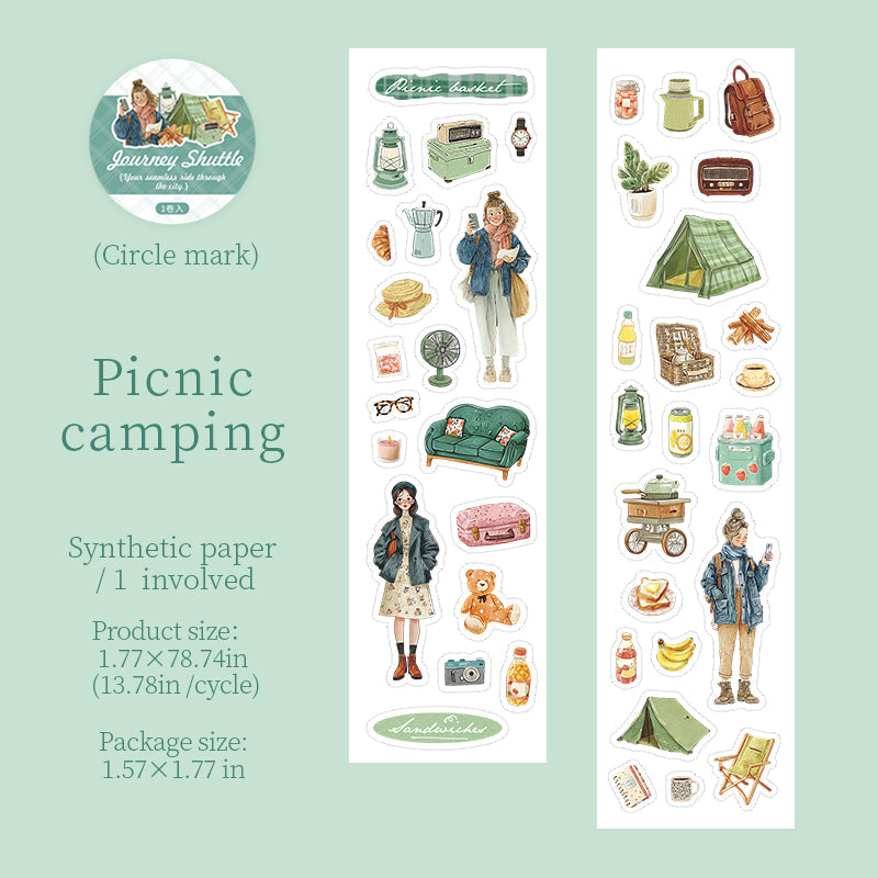 Travel Through Time Series Die Cutting Self-adhesive Tape
