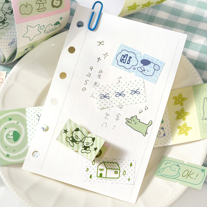 Graffiti Dot Series Die Cutting Writing Paper Tape