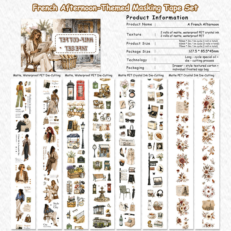 French Afternoon Masking Tape Set