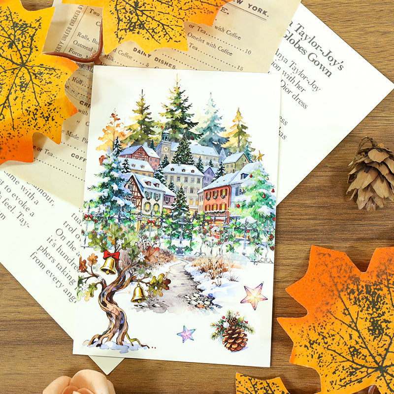 Starfall Pavilion Fog PET Tape featuring star designs for journaling, scrapbooking and collage