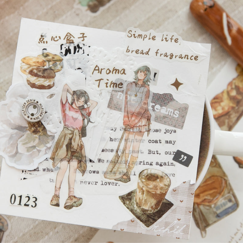 Coffee Daily Series Die Cutting Washi Tape for journaling, scrapbooking and collage