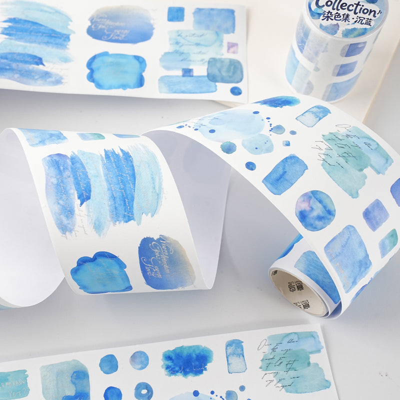 Dyeing Collection Series Die Cutting Washi Tape for journaling, scrapbooking and collage