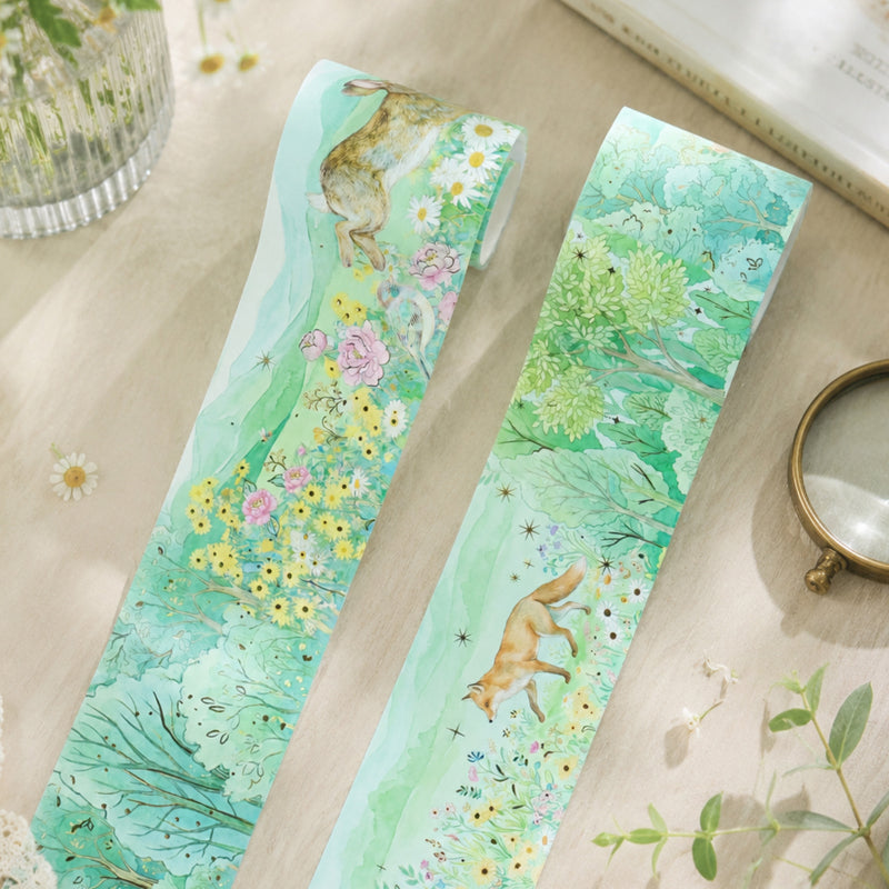 Countryside Spring Walk Gold Stamping Washi Tape