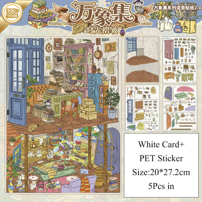 World Collection Series 3D Sticker for journaling, scrapbooking and collage