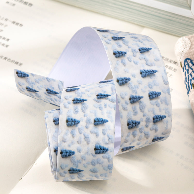 Kagawa Shimeng Series White Kraft Paper Tape featuring white designs for journaling, scrapbooking and collage