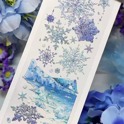 6cm*100cm Fingertip Ballet Shell Light PET Tape featuring light designs for journaling, scrapbooking and collage