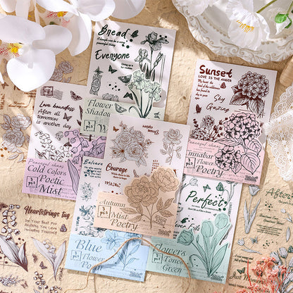 Flower language poetic Sticker