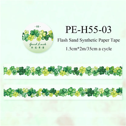 Flower Poem Series Flash Sand Synthetic Paper Tape