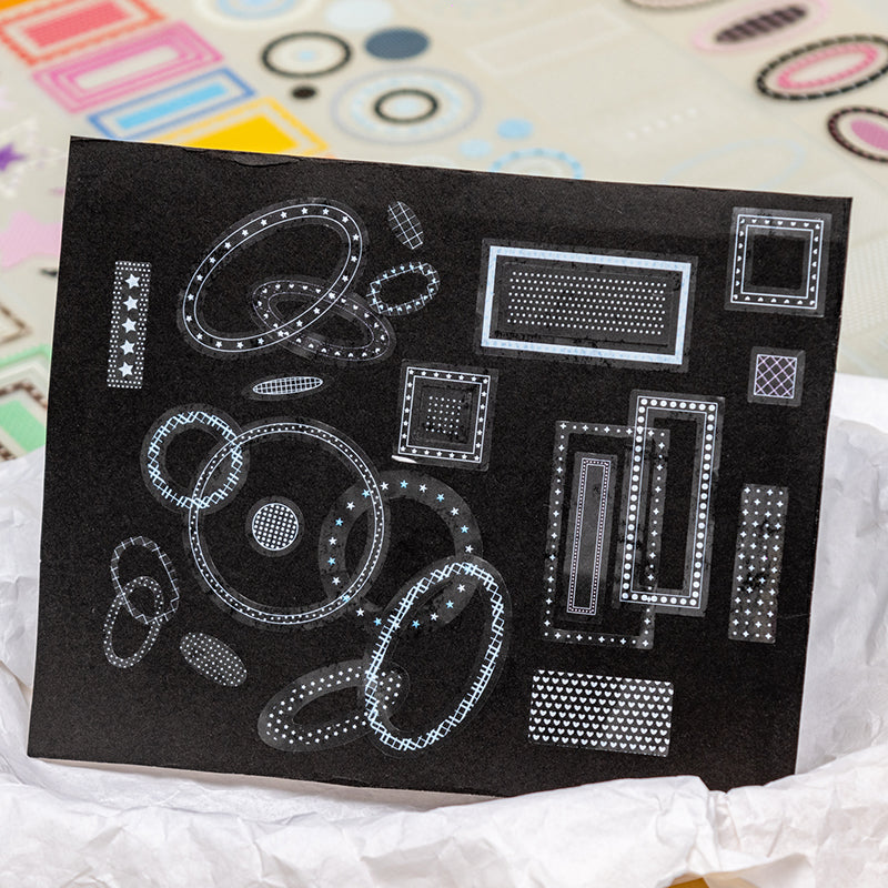 Circles And Dots Series Die Cutting PET Tape featuring dot designs for journaling, scrapbooking and collage