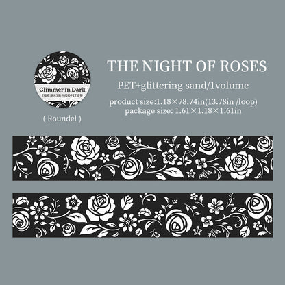 Dark Night Glitter Series Flash Sand PET Tape