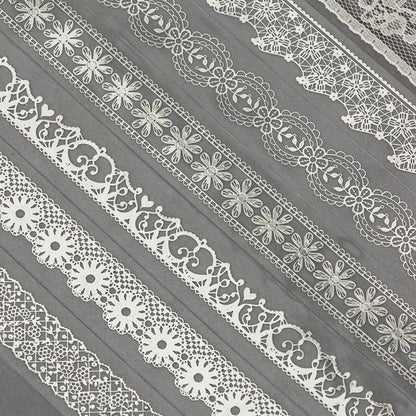 Silver Islet Lace Dream Series Silver Stamping PET Tape featuring dream, lace, and silver designs for journaling, scrapbooking and collage