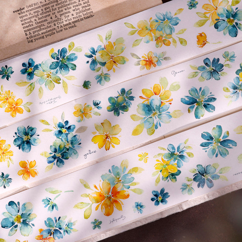 4.5cm*125cm Collect Blue Die Cutting Washi/PET Tape