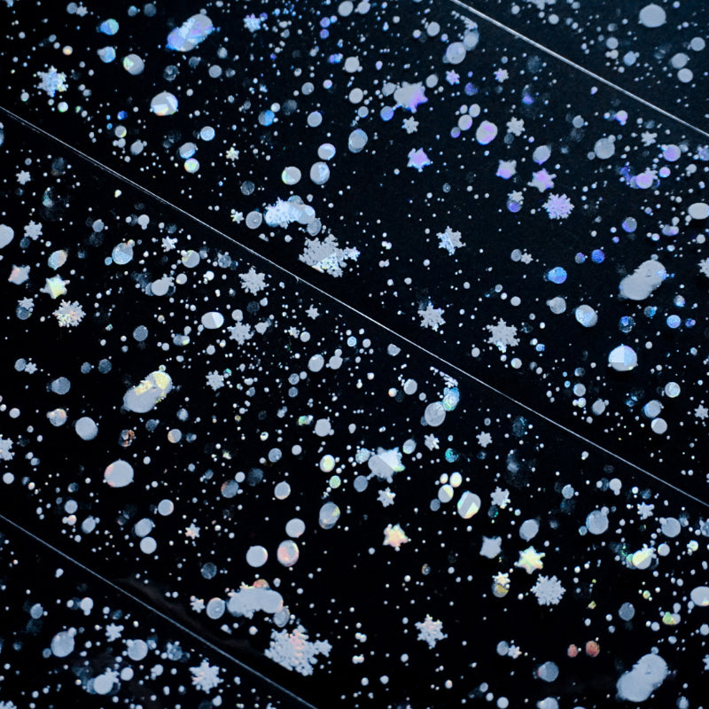 Whole Roll 6cm*5m Starry Dust Snow Shell Light PET Tape