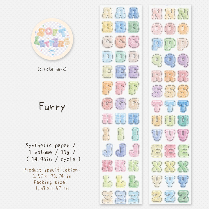 Soft Letters Series Die Cutting PET Tape