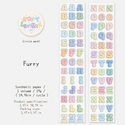 Soft Letters Series Die Cutting PET Tape