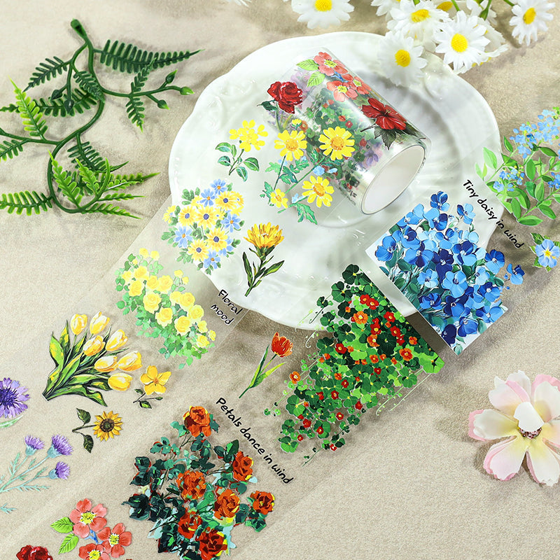 Spring Blossoms PET Tape featuring spring designs for journaling, scrapbooking and collage