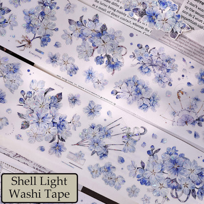 6.5cm*125cm Cherry Blossom Rain Die Cutting Washi/PET/Shell Light Washi/PET Tape