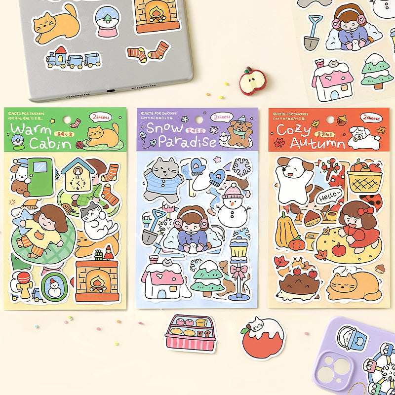 Warmth Tranquility Time Series Sticker for journaling, scrapbooking and collage