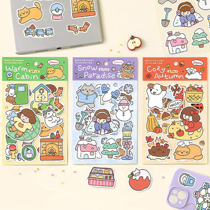 Warmth Tranquility Time Series Sticker for journaling, scrapbooking and collage