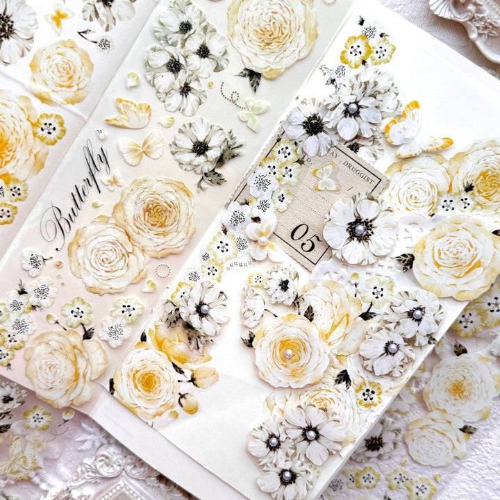 Whole Roll 6cm*6m Orange Rose Washi/PET Tape