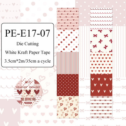Dot Pattern Battle Series Die Cutting White Kraft Paper Tape
