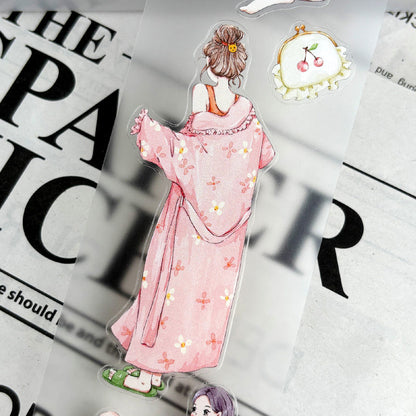 5.5cm*125cm Time At Home Die Cutting Washi/PET/Fog PET Tape featuring home designs for journaling, scrapbooking and collage