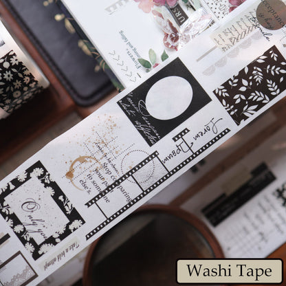 Whole Roll 5.5cm*6m Retro Old Page Die Cutting Washi/PET Tape