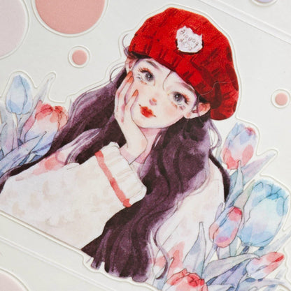 Whole Roll 6.5cm*5m Gorgeous charming Die Cutting Washi/PET Tape for journaling, scrapbooking and collage
