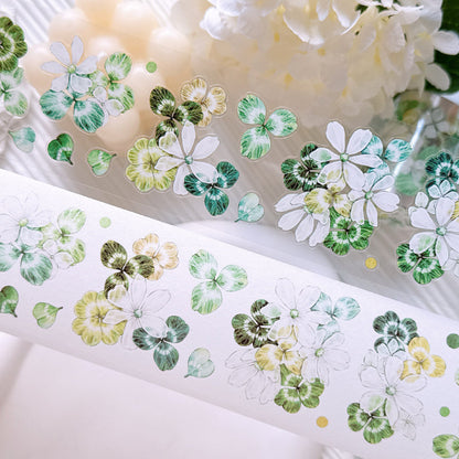 5.5cm*100cm Searching for luck Die Cutting Washi/PET Tape featuring sea designs for journaling, scrapbooking and collage