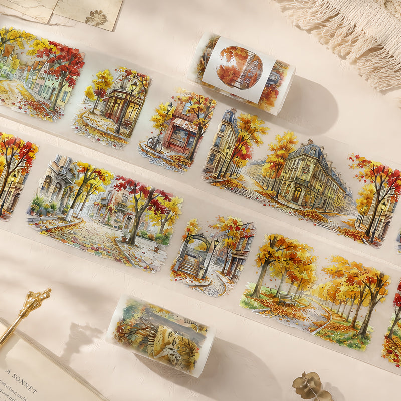 Autumn Street Corner Fog PET Tape