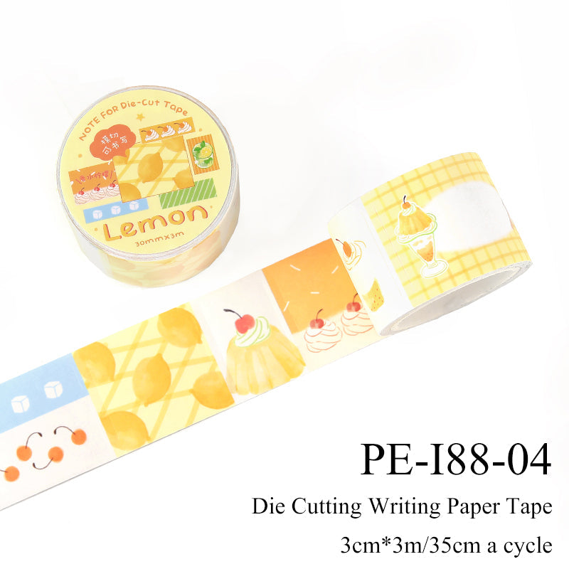 Strawberry Tart Series Die Cutting Writing Paper Tape
