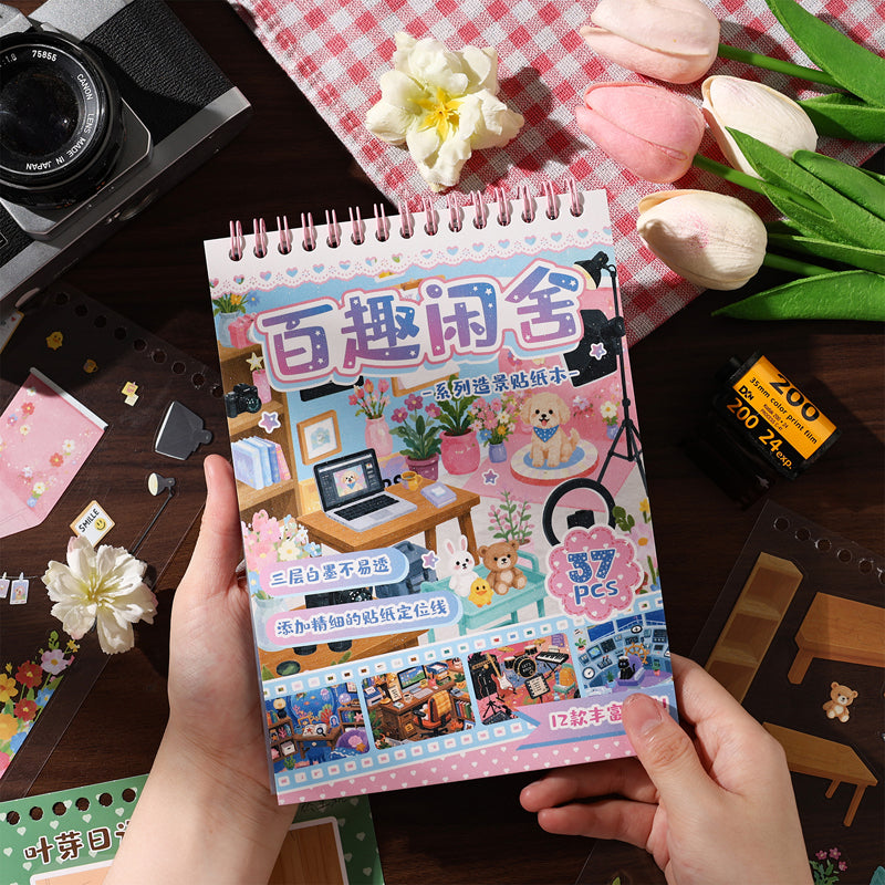 Wondrous Structures Series 3D Sticker Book featuring book designs for journaling, scrapbooking and collage