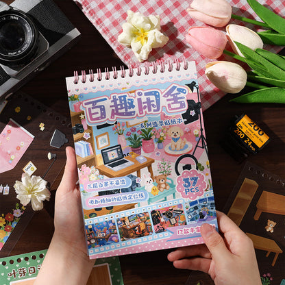 Wondrous Structures Series 3D Sticker Book featuring book designs for journaling, scrapbooking and collage