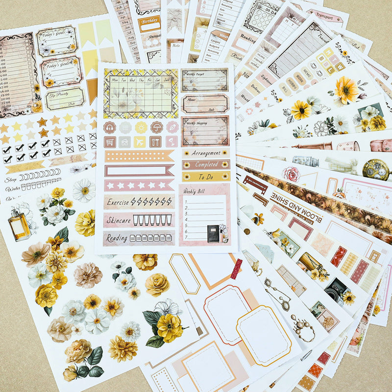 Retro Diary Sticker Book featuring retro, and book designs for journaling, scrapbooking and collage