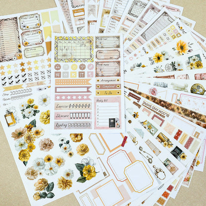 Retro Diary Sticker Book featuring retro, and book designs for journaling, scrapbooking and collage