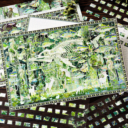 Worldly Natural History Series 3D Sticker for journaling, scrapbooking and collage