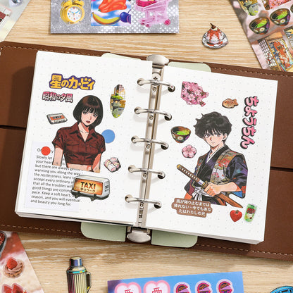 Showa Series Sticker Book featuring book designs for journaling, scrapbooking and collage