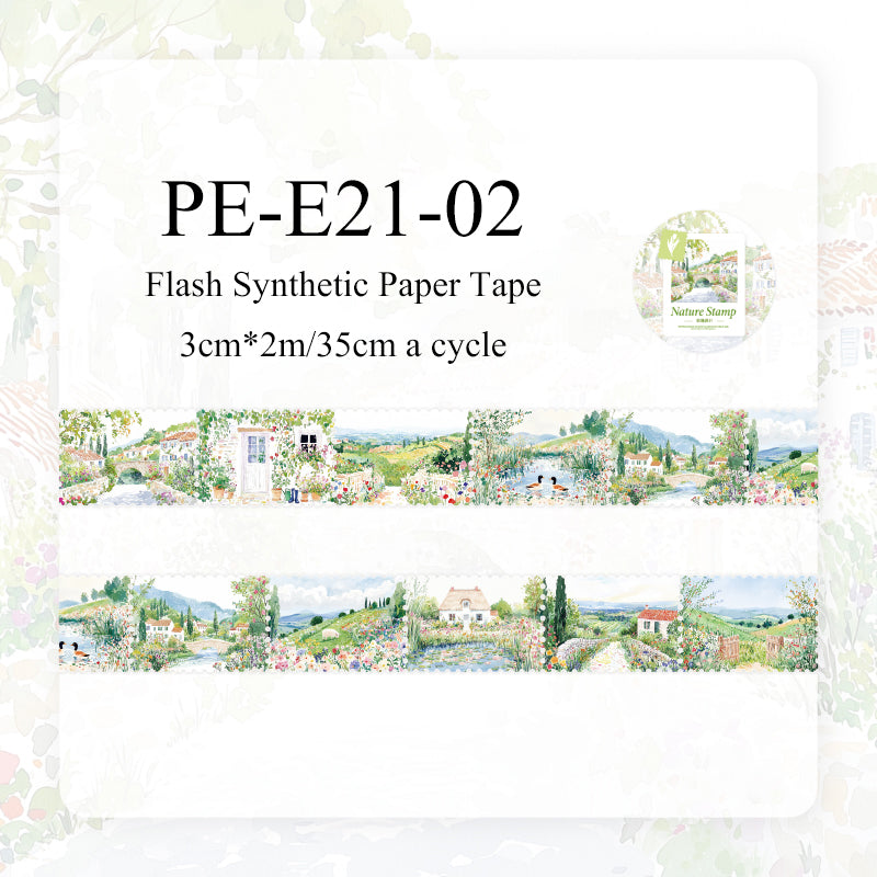 Natural Stamp Series Flash Synthetic Paper Tape