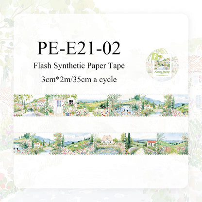 Natural Stamp Series Flash Synthetic Paper Tape