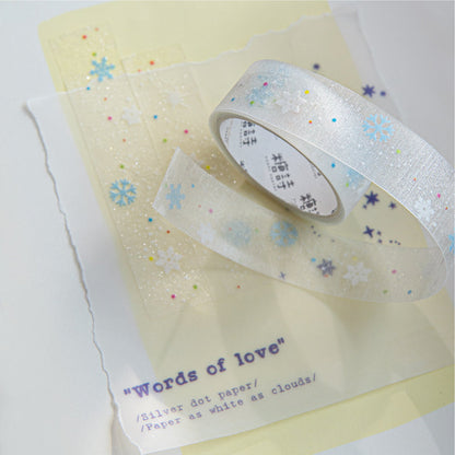Winter Sonata Series Flash PET Tape for journaling, scrapbooking and collage