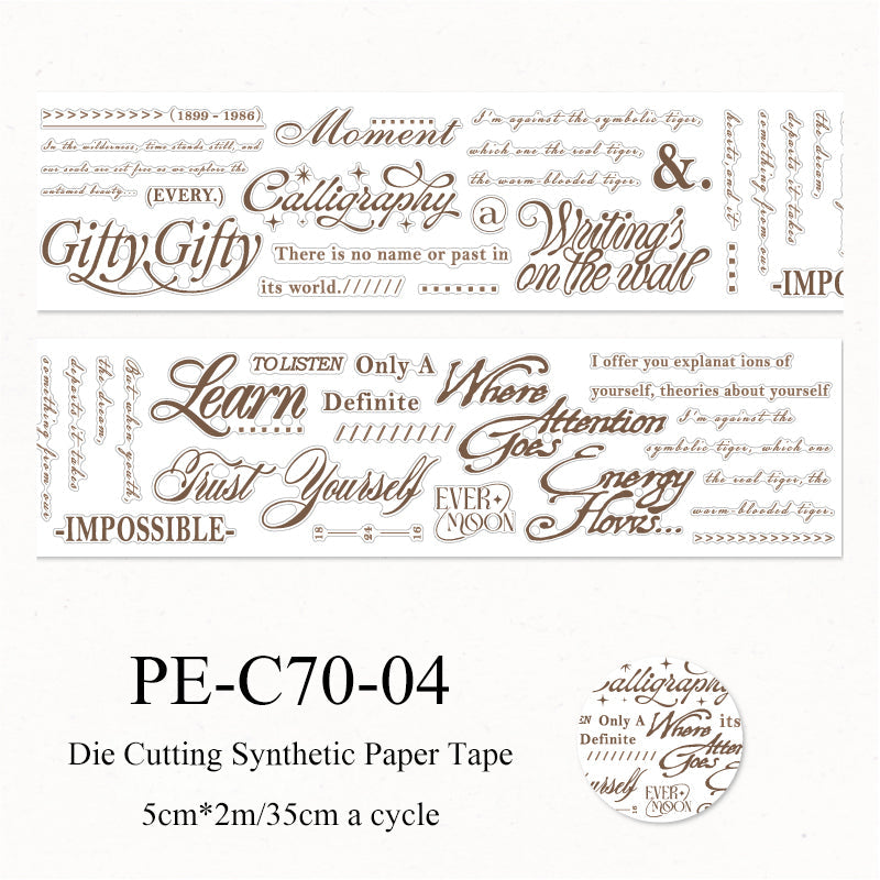 Slow writing series Die Cutting Synthetic Paper Tape