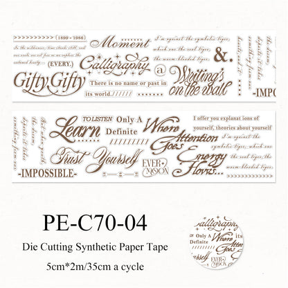 Slow writing series Die Cutting Synthetic Paper Tape