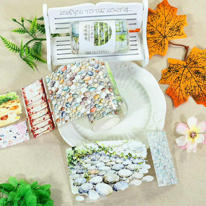 Stones Sprawl PET Tape for journaling, scrapbooking and collage