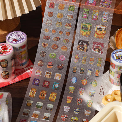 Daily Food Diary Series Die Cutting PET Tape