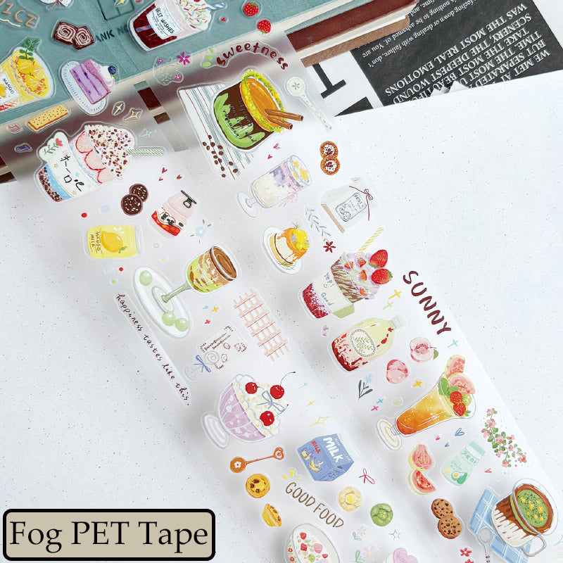 Whole Roll 5cm*5m Sweet Afternoon Die Cutting Washi/PET/Fog PET Tape
