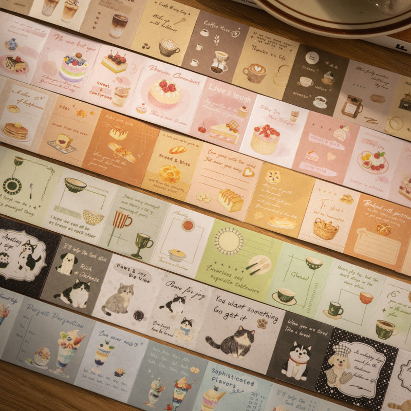 Soft Afternoon Series Die Cutting Writing Paper Tape for journaling, scrapbooking and collage
