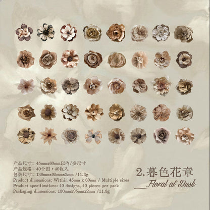 Flower Cutting Old Treasures Series Sticker